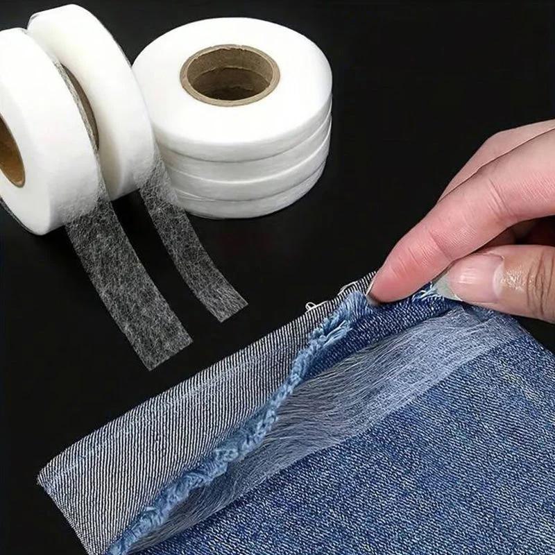 1 Roll 64M Non-woven Double-side Interlining Adhesive Fabric Cloth Apparel Iron On Hem Tape Edge Shorten Pants DIY Sewing Tool