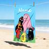 Custom Name Colorful Creatures Stylish Digital Printing Beach Towel Quick‑Drying Absorbent Blanket for Beach Pool Gym Travel