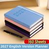 Wear-resistant A5 Agenda Planning Notebook 12 Months Office Work Planner  School Office Supplies