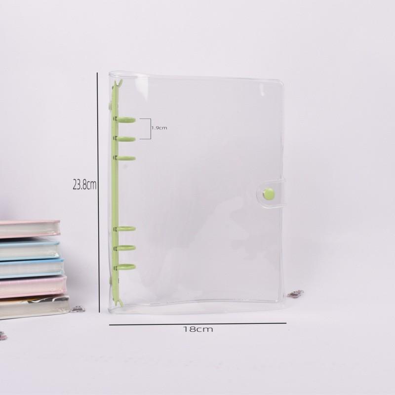 Transparent PVC A5 Planner Cover with Refillable Binder & Zipper Bag
