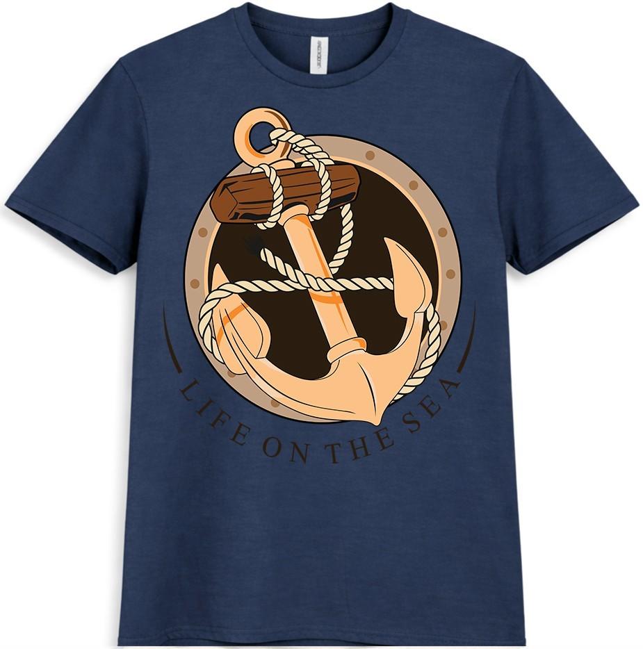 Anchor T Shirt Rope Nautical Maritime Sea Sailing Graphic Tee