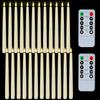 Homemory 12 Pcs Flameless Taper Candles with Remote Timer Dimmer, 11 inches Ivory Taper Candles Battery Operated, Plastic LED Candlesticks with