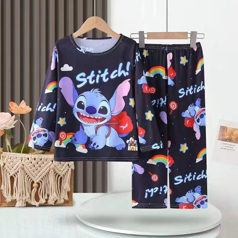 Southeast Asia Kids' Demon Slayer Pajamas: Long Sleeve & Pants Set for Girls