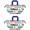 Skater TRAIN 24 Antibacterial Dishwasher Safe Soft Lid Tight Lunch Box Oval Lunch Box 360ml Trio Set Lunch Drawstring Bag Train Kids Children