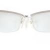 Great A’rossby Glasses Glitter Half Rim Silver Black Mens 209252208 Used