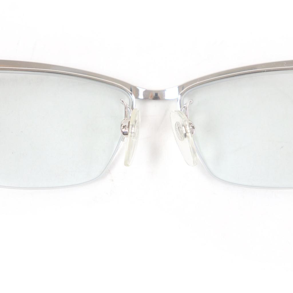 Great A’rossby Glasses Glitter Half Rim Silver Black Mens 209252208 Used