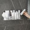Toilet Suction Cup Storage Rack No Drilling Bathroom Kitchen Storage Box Wall Mounted Makeup Shelves Shower Gel Organizer Holder