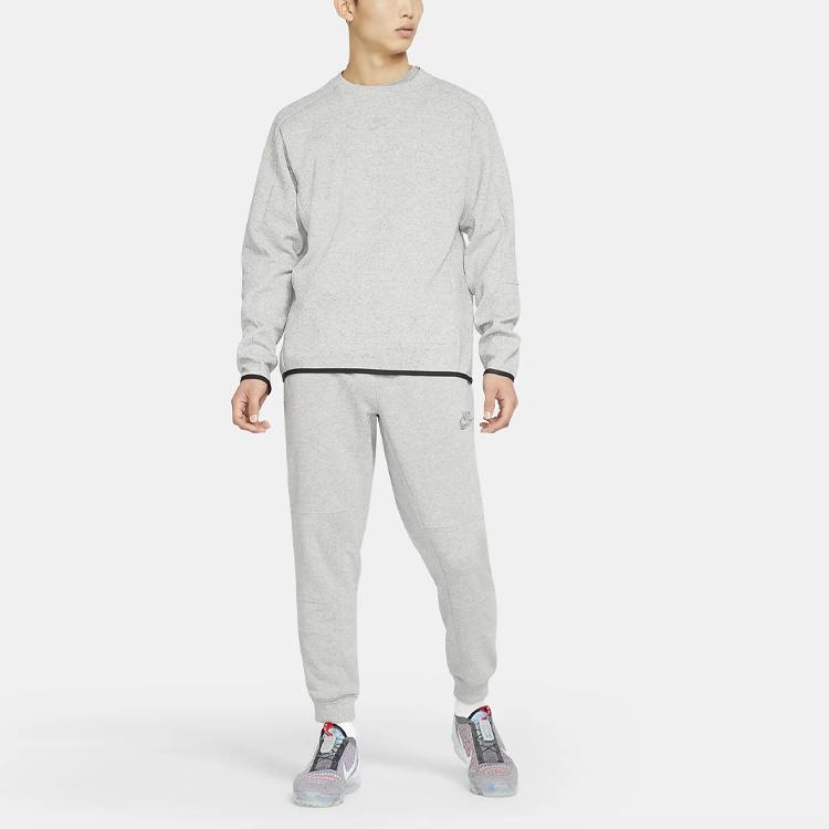 Nike Îmbrăcăminte sport Tech Fleece Croială largă Gât rotund Mânecă lungă Hanorac Bărbați Topuri Gri DA0399-010