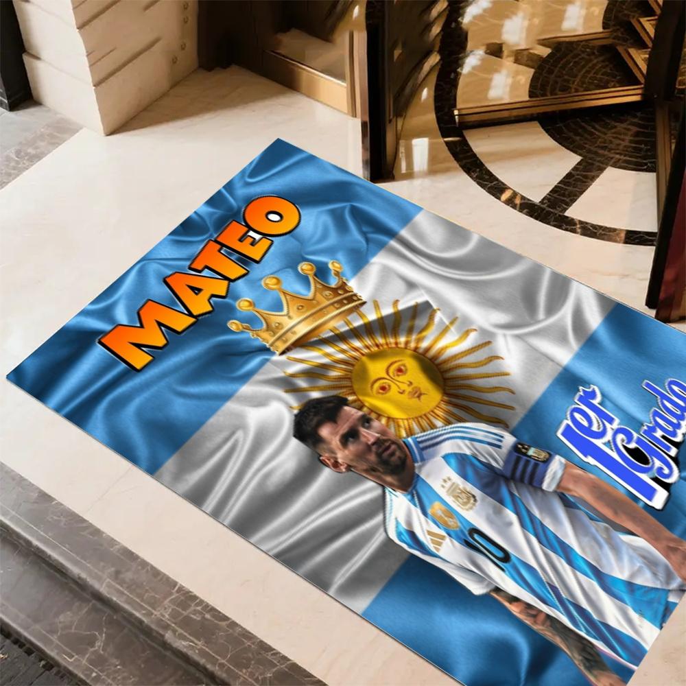 Messi World Cup Trophy Carpet Suitable For Dining Room Study Room Outdoor Entryway Antislip Carpet Office Home Decor Birthdaychristmas Gift
