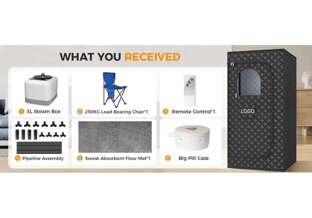 Portable Folding Full Body Steam Sauna Box for Home Use