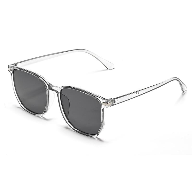 European and American simple box sunglasses for women without makeup, personalized trend for driving, sun protection and UV protection sunglasses f