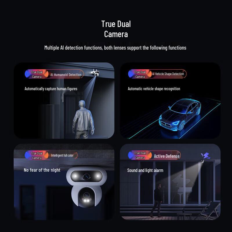 EZVIZ HB90 4G Venkovní bezpečnostní kamera s duálním objektivem a AI (CN verze)