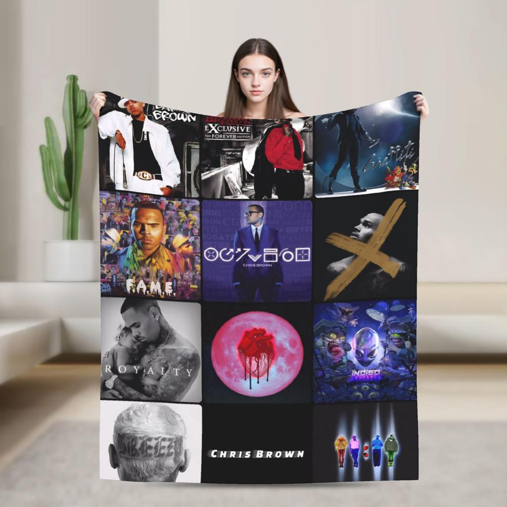 Chris Brown Breezy Bowl XX Tour Blankets Quality Soft  Bedding Throws Winter Picnic Home Decor Comfortable Bedspread