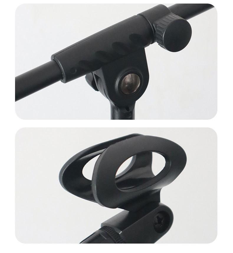 Portable Floor-Standing Microphone Tripod Stand with Adjustable Height for Outdoor Stage Performance
