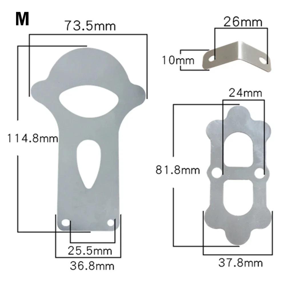 3Pc Silent Oil-Free Valve Plate Cylinder Head Plate Iron Sheet For Air Compressor Pump Head Belt Piston Machine Power Tool Parts