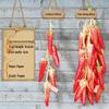 Farmhouse Decor: Pepper, Corn, Garlic, Veggie Fruit Skewers with Hemp Rope