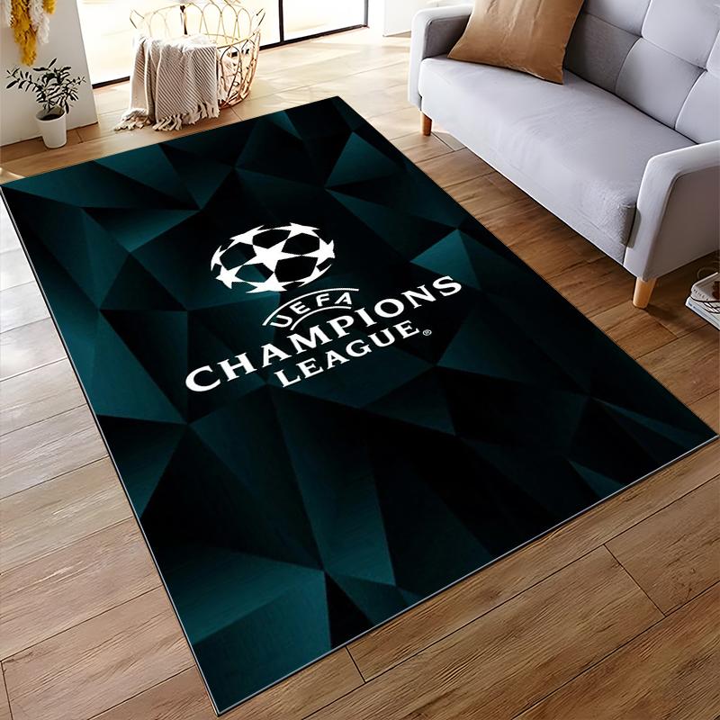 UEFA Champions League Logo-themed Rug Non-slip Rug Suitable for Living Room and Bedroom Sofas