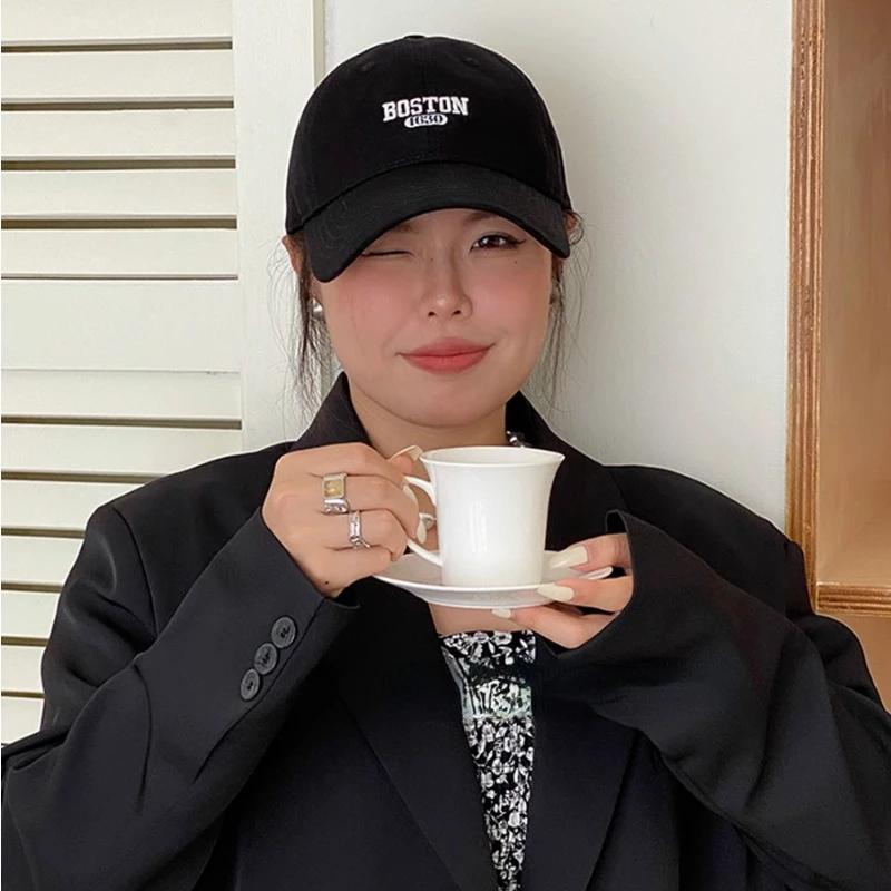 Large Size 63-Centimeter Baseball Cap. Fashionable For Both Men And Women. Letter-Stitched Baseball Cap. Korean-Style Curved Cap