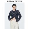 UR 2025 Autumn Women's Retro Plaid Button-Front Shirt