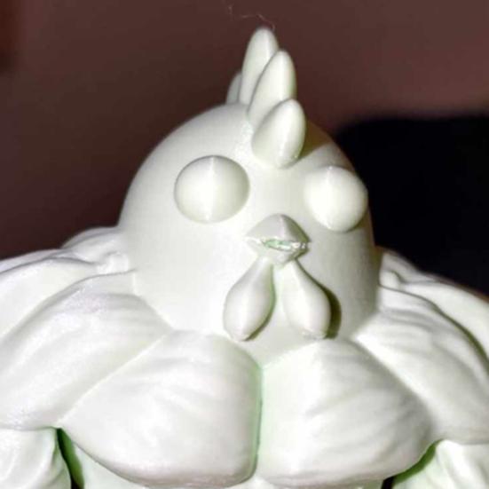 Chicken Statue 3D Desktop Chicken Ornament Muscular Rooster Hen Figurine