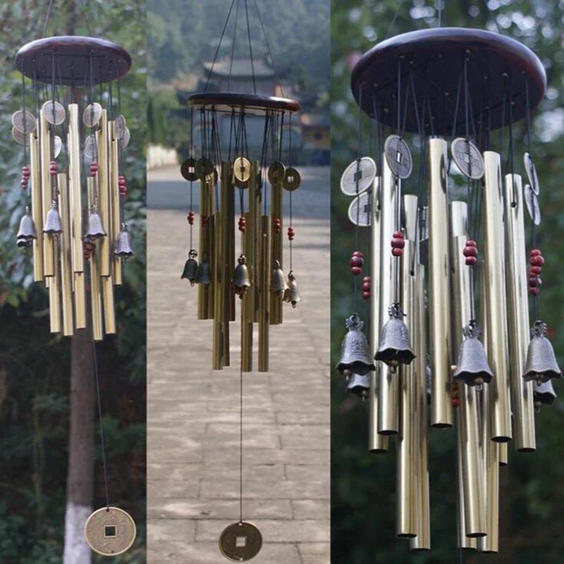 Outdoor Living Wind Chimes Yard Garden Tubes Bells Copper Antique Windchime Wall Hanging Home Decor Decoration