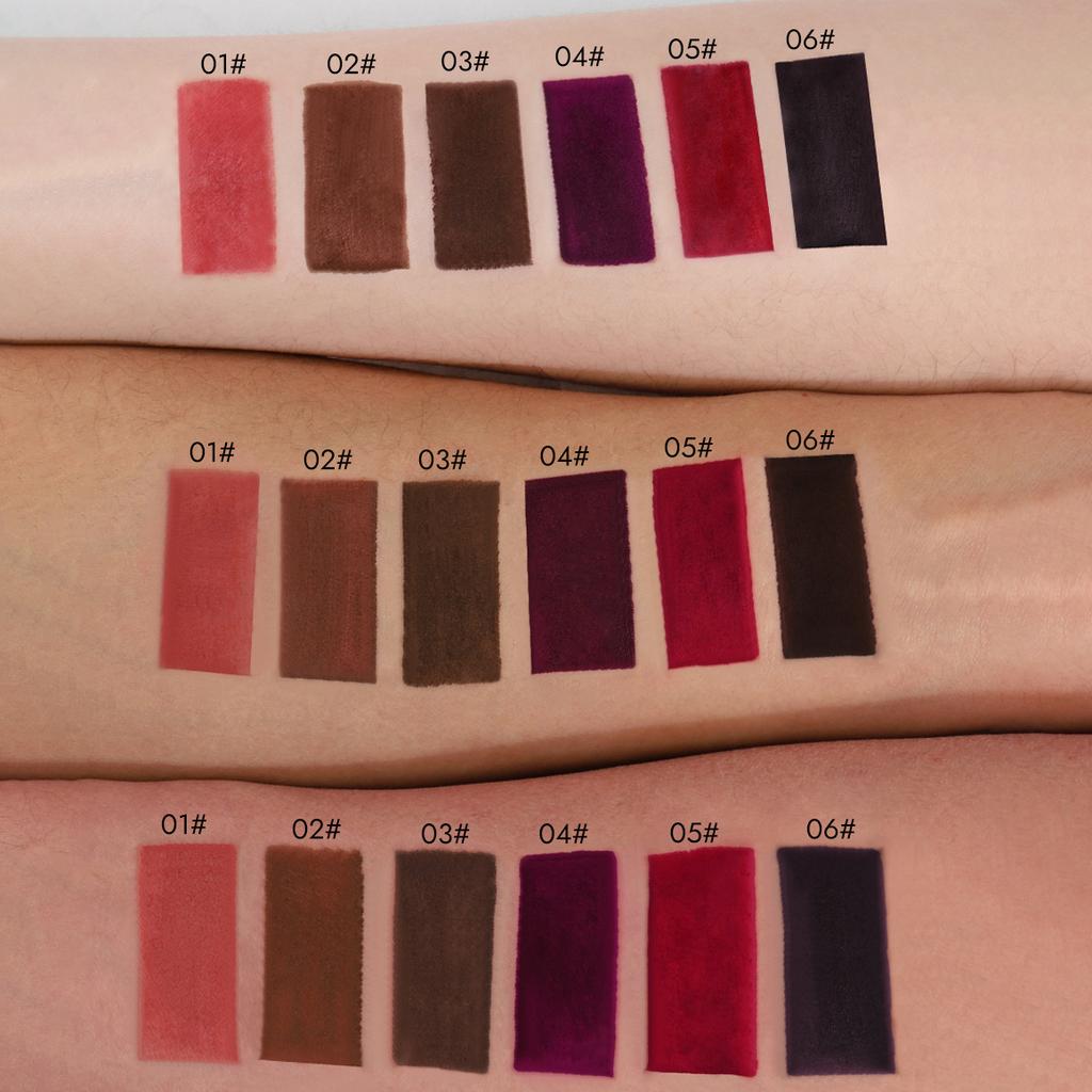 6-color Matte Velvet Mist Sexy Lip Mud Non-stick Cup Waterproof Multi-purpose Eyeshadow Blush Contouring 4-in-1 Makeup