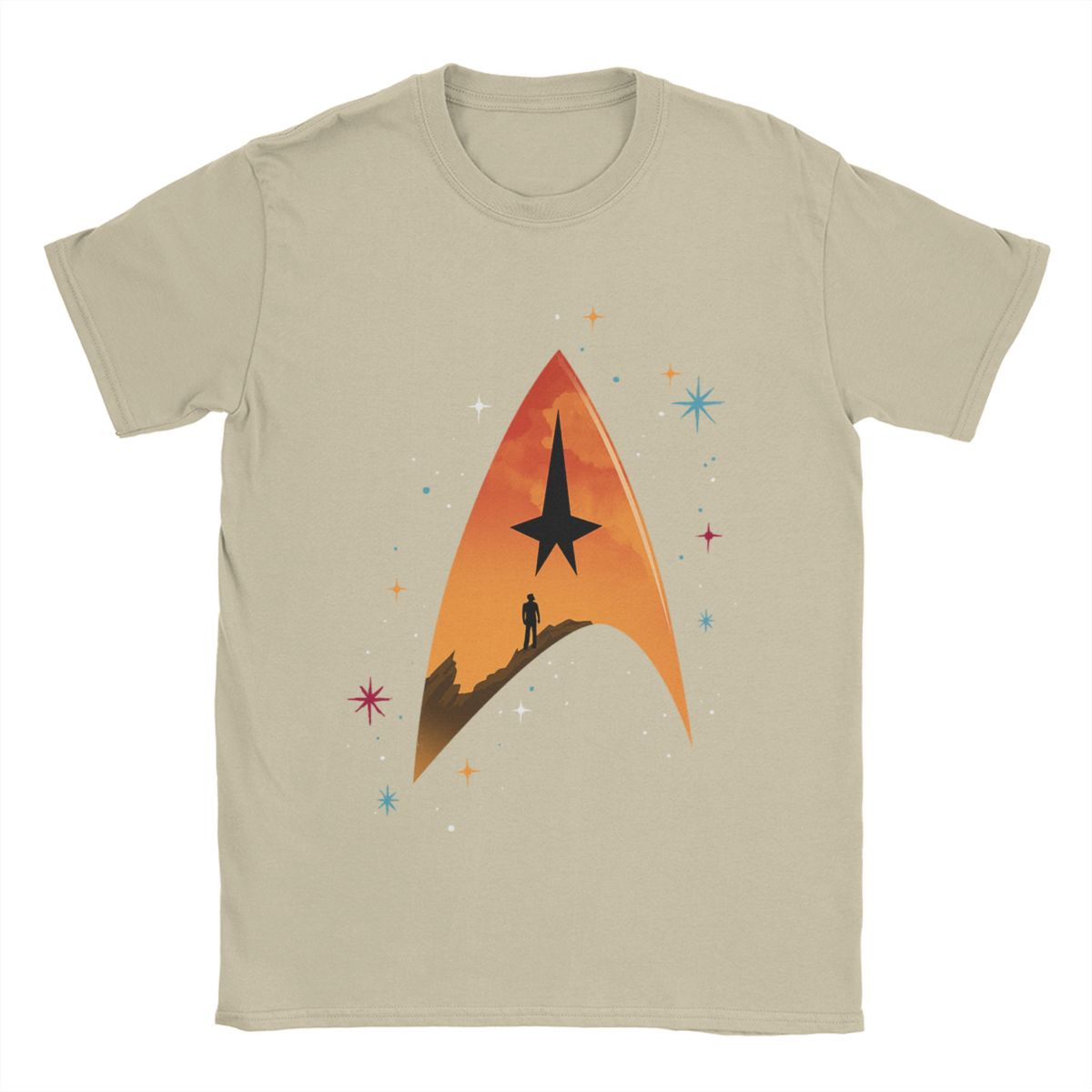 

Футболки Star Trek Чоловічі Чиста Бавовна Смішна Футболка Круглий Виріз Коротка Рукава Одяг Подарунок на День Народження S хакі