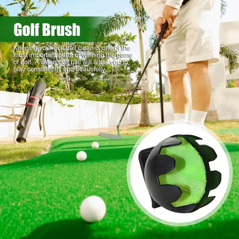 Attaches To Belt Portable Golf Ball Washer Single Handed Design Wearable Golf Brush  Training