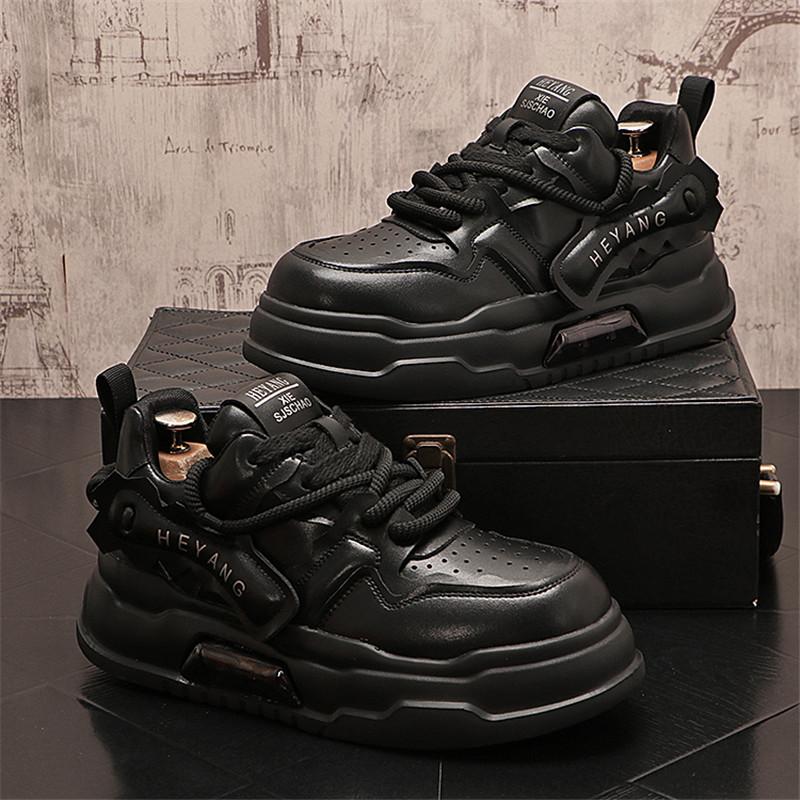 

Новые дизайнерские модные кроссовки для мужчин Кроссовки на платформе, увеличивающие рост, мужские дизайнерские кроссовки на шнуровке Zapatillas Hombre 38 чёрный