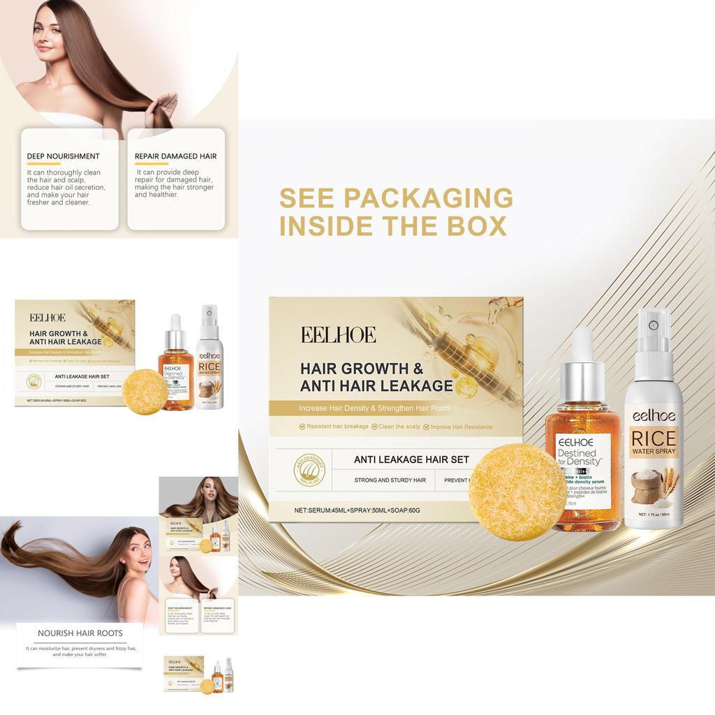 Eelhoe Hair Care Set Gentle Nourishing Repair For Dry Frizzy Shiny Strong Hair