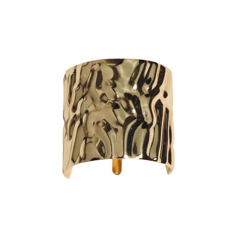 Pferdeschwanzhaken aus strukturiertem Metall in Gold und Silber