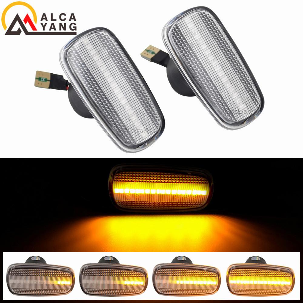 2Pcs Dynamic Blinker LED Side Marker Light Turn Signal Lamp For Toyota Land Cruiser Prius Kluger Wish RAV4 Altezza Crown Lexus