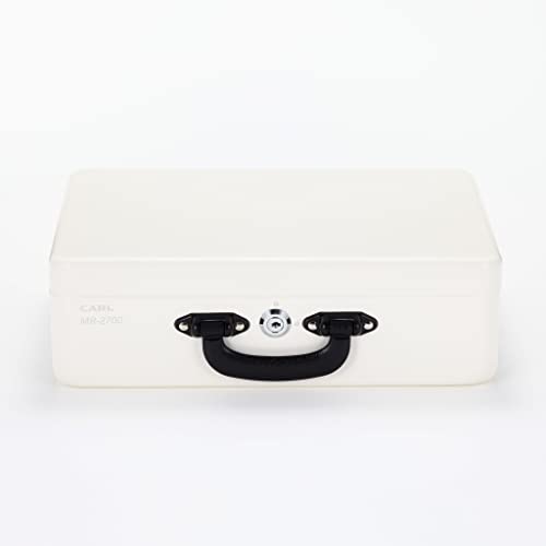Carl Office Equipment MR-2700 Portable Cash Box, Attache Case Style, Simple Cash Register with Cylinder Lock
