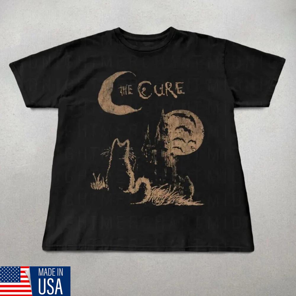 The Cure Cat Tee, 90s Alt Indie Rock, Unisex shirt, Music T Shirt For Fan XL
