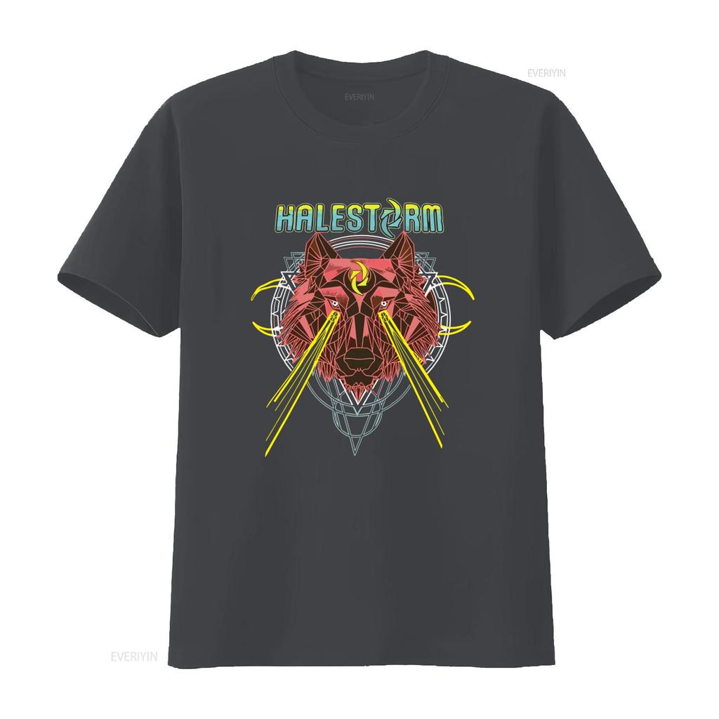 Halestorm Tour 2019 Rock Band Baumwolle Schwarzes T-Shirt Alle Größen Verfügbar Vintage Weich Lässig Stilvoll Grafik Atmungsaktiv