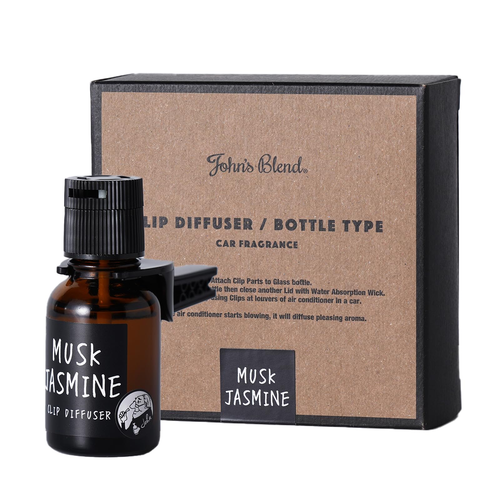 

Johns Blend OA-JON-20-06 Автомобильный , Ароматизатор для вентиляционной решетки кондиционера, Аромат мускуса и жасмина, Зажим , 0,6 жидких унций (18 мл) 18ml (x 1)