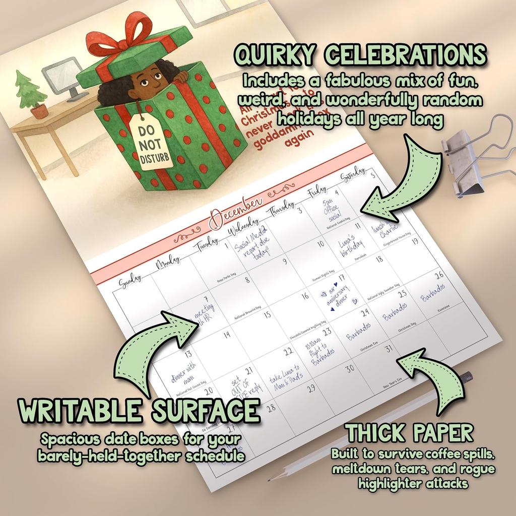 Meetings That Could’ve Been Emails: 2026 Wall Calendar | Sarcastic Funny Office Work Humor Swear Calendar 12"x8"