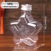 200 ml Niedliche Stern Plastikflasche Klar Milchtee Kaffeeflasche Transparent Trinkflasche Wasserbecher Saftgetränkeflaschen