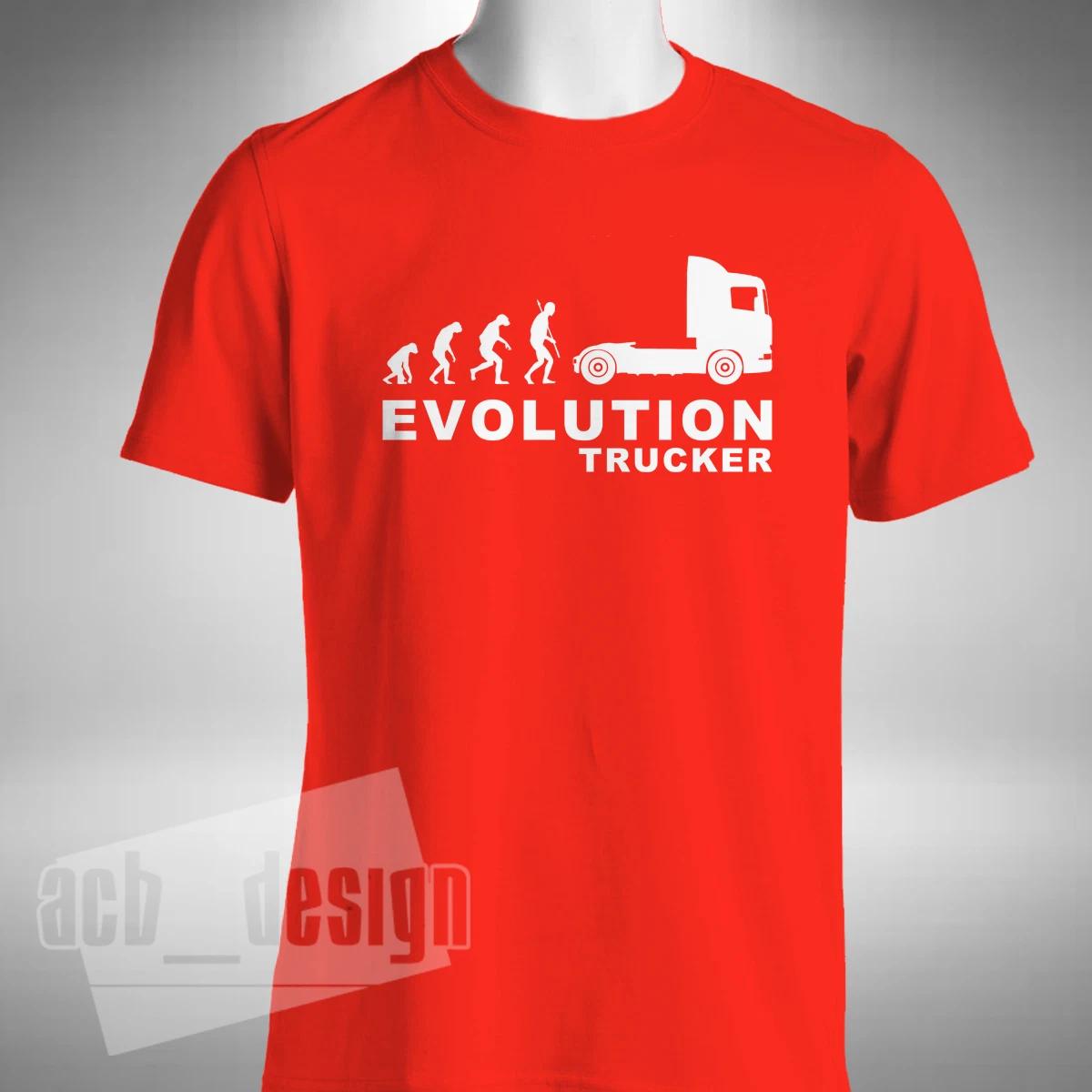 Trucker Evolution T-Shirt Funny Lorry Truck Driver Heavy Goods Small to 5XL XXXL