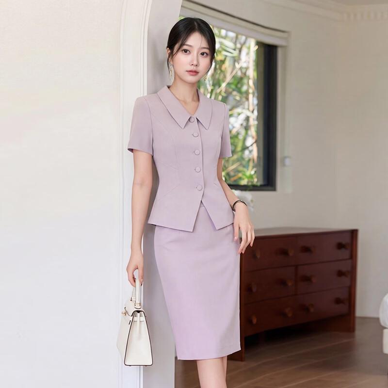 Women s Summer Short-Sleeve Business Suit Set S