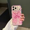Ins Fine Hole Imd Big Pink Bow for Iphone17promax/15pro Mobile Phone Case Cute 14