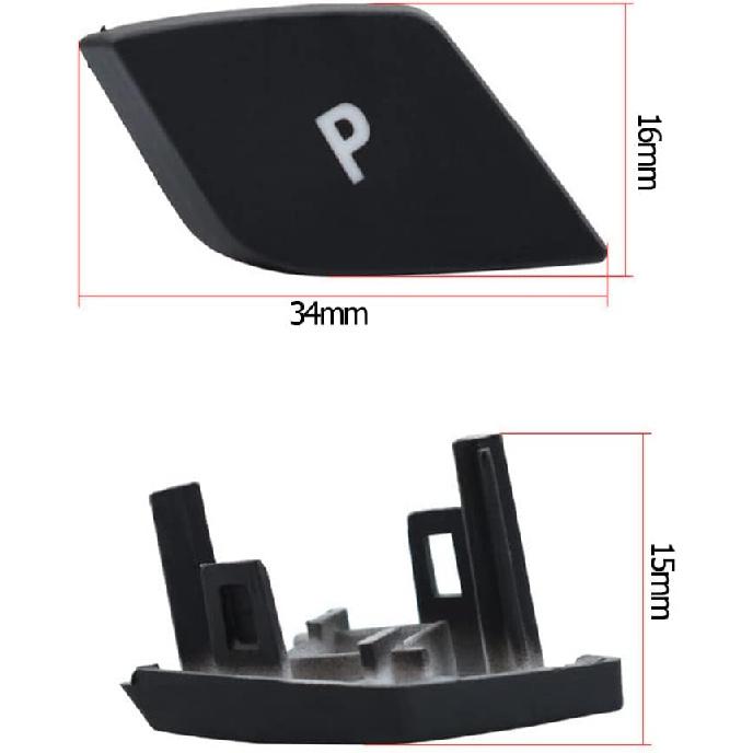 Car Gear Shifter Lever Auto Parking Letter P Button Cover Replacement for BMW 5 6 7 Series G30 G31 G32 G11 G12