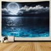 Modny Gobelin do Dekoracji Domu Salon Sypialnia Gobelin Wzór Tła Plaża Księżyc