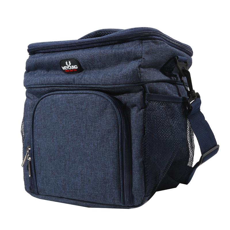 Insulated Bag Double-layer Large Capacity Picnic Bag Outdoor Portable Crossbody Fresh Cooler Lunch Bag
