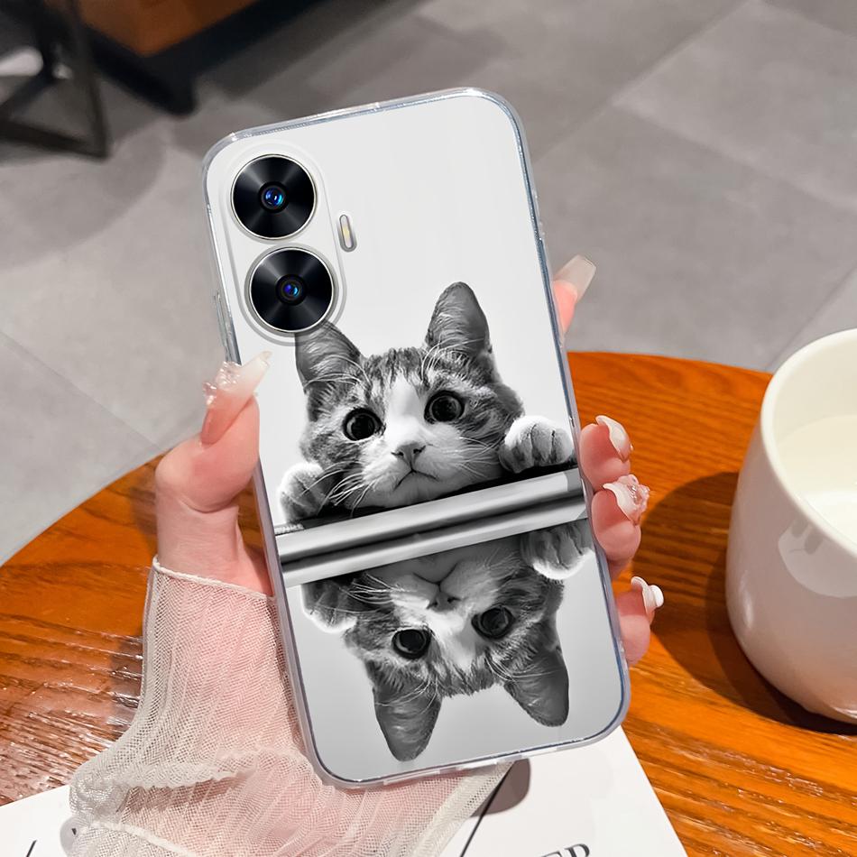 For OPPO Realme C55 C53 Phone Case Creative Soft TPU Silicone Clear Anti Drop Back Cover For Realme C 55 53 RealmeC55 Funda Capa
