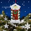 Creative resin statue christmas house ornaments christmas home garden christmas tree ornaments