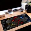 1pc Large Gaming Mouse Pad, UV Reactive Non-Slip Desk Mat, Washable PolyesterHexagon, Neon, SpectrumComputer Pad with Vibrant Game Machine P