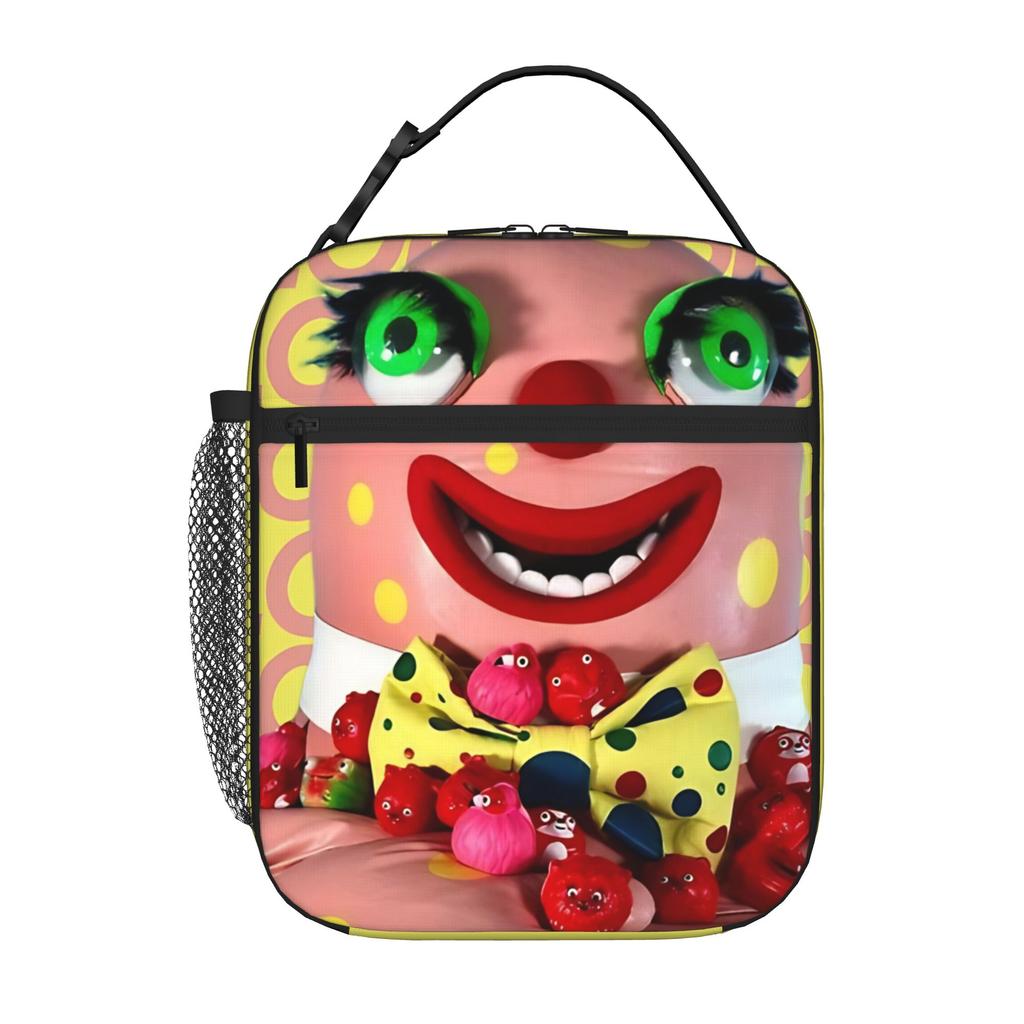 1 Piece Zipper Closure pink spotted Storage Bag Pocket Mr Blobby School Lunch Food Box Reusable For Lunch Food Bag