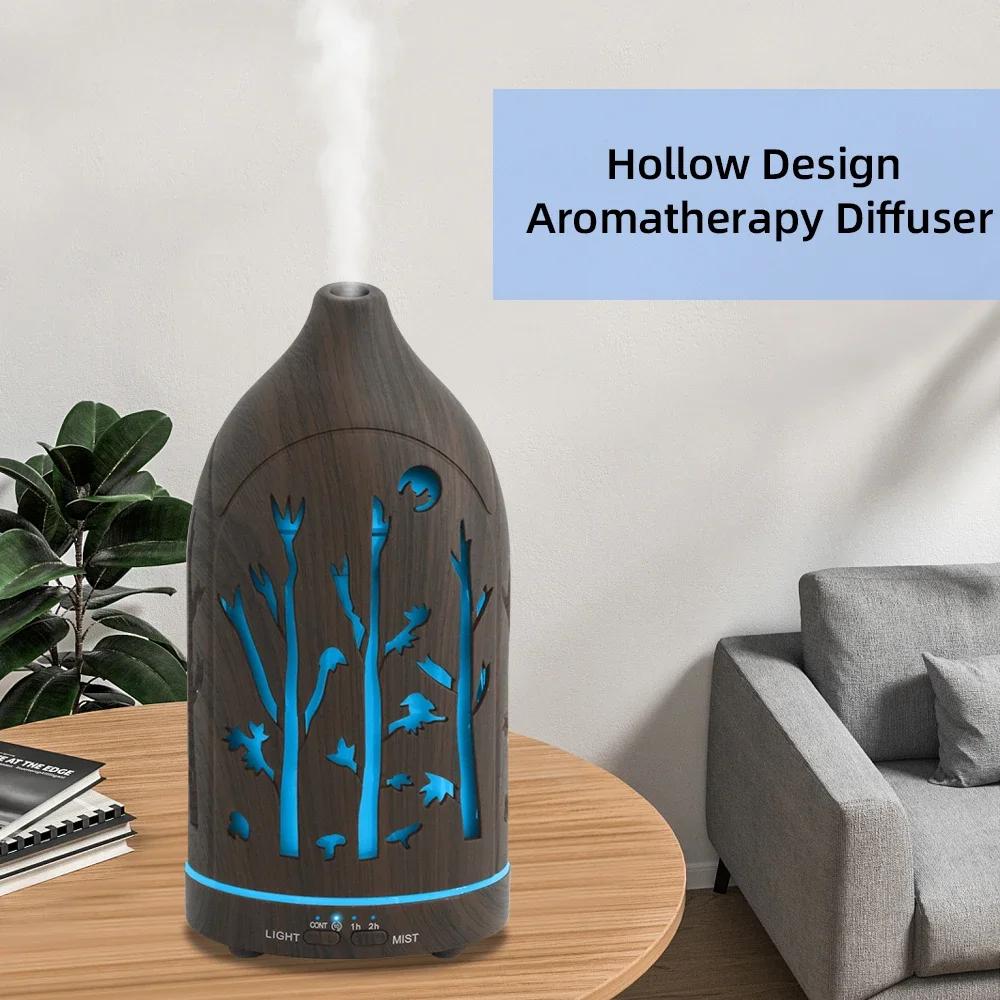 Ultrasonic Essential Oil Diffuser  Auto Shut Off, Whisper Quiet, 3 Oils Included  Perfect for Home, Office, Yoga & Spa