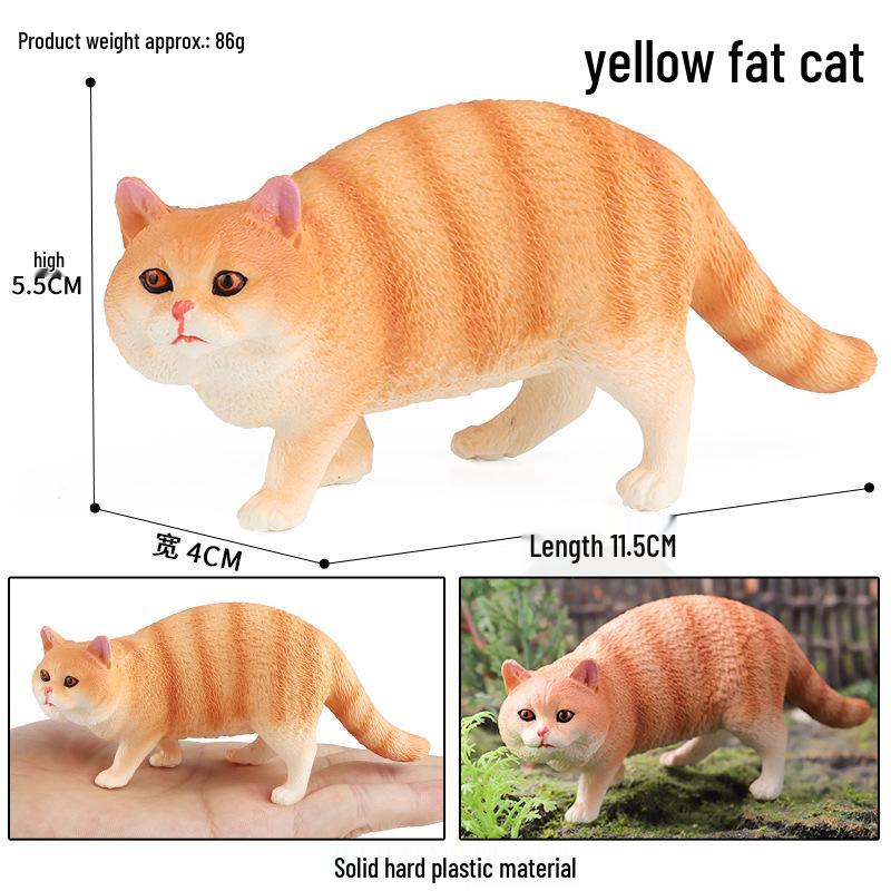 Yaratıcı Sevimli Kedi Bebek Süsleri - Tüysüz, Pastoral ve Yan Yatan Kediler Ev & Kahve Dükkanı Dekorasyonu İçin